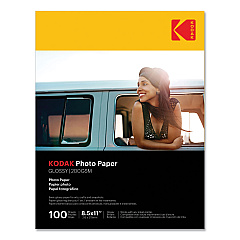 Kodak Photo Paper, 8 mil, 8.5 x 11, Glossy White, 100/Pack (41183)