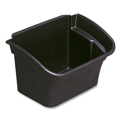Rubbermaid Commercial Utility Bin, 4 gal, 17" x 12.13" x 10.5", Black, 2/Carton (335488BLA)