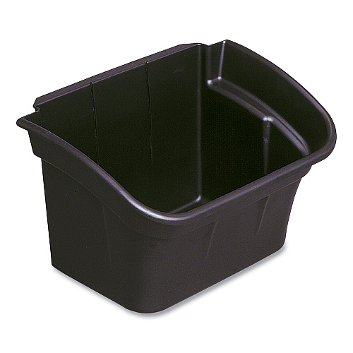 Rubbermaid Commercial Utility Bin, 4 gal, 17" x 12.13" x 10.5", Black, 2/Carton (335488BLA)