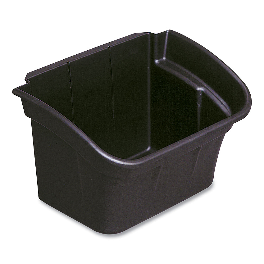 Rubbermaid Commercial Utility Bin, 4 gal, 17" x 12.13" x 10.5", Black, 2/Carton (335488BLA)