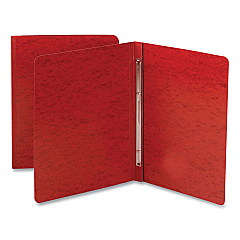 Smead Prong Fastener Pressboard Report Cover, Side Opening, Two-Piece Prong Fastener, 3" Capacity, 8.5 x 11, Bright Red, 25/Box (81251BX)