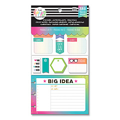 The Happy Planner Productivity Multi Accessory Pack, 20 Double-Sided Pre-Punched Cards, 20 Half-Sheet Stickers, 3 Sticky Note Pads (PLMP02)