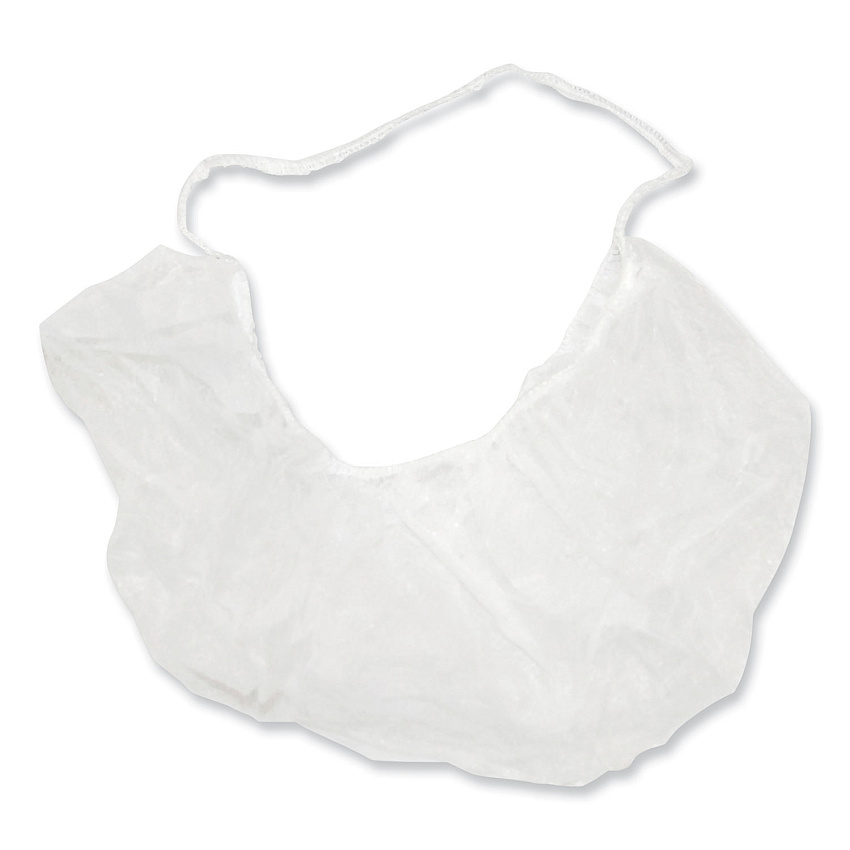 AMBITEX BRD Series Polypropylene Beard Nets, One Size Fits Most, White, 100/Pack, 10 Packs/Carton (BRD1000)