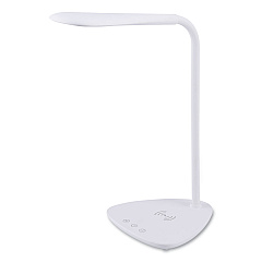 Bostitch Flexible Wireless Charging LED Desk Lamp, 12.88"h, White (VLED1816BOS)