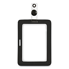 Cosco MyID Badge Holder, Vertical/Horizontal, 3 5/8 x 2 1/4, Black, 1/ea (075015)