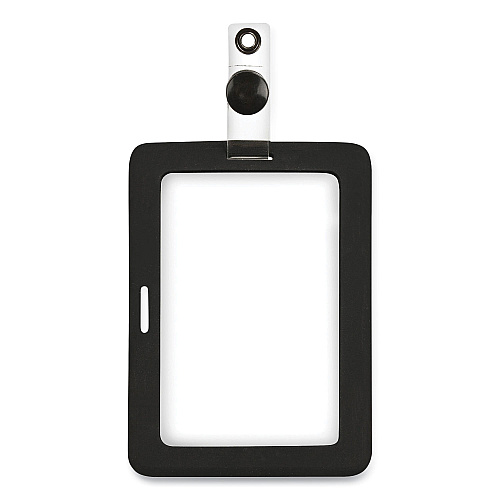 Cosco MyID Badge Holder, Vertical/Horizontal, 3 5/8 x 2 1/4, Black, 1/ea (075015)