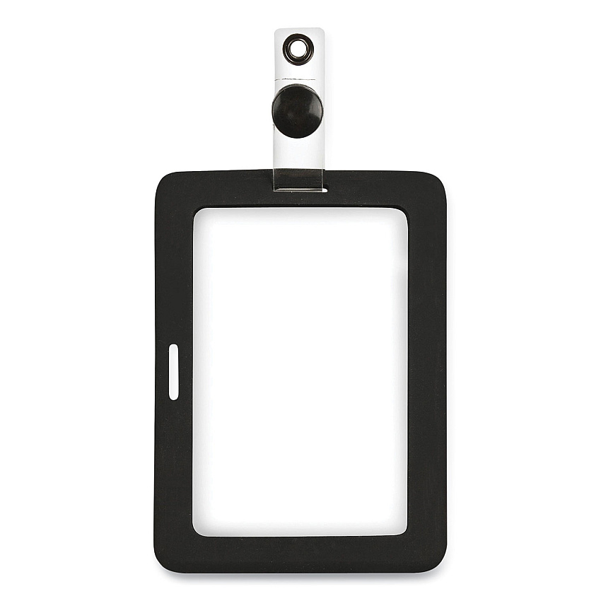 Cosco MyID Badge Holder, Vertical/Horizontal, 3 5/8 x 2 1/4, Black, 1/ea (075015)