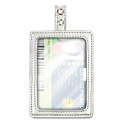 Cosco MyID Leather ID Badge Holder, Vertical/Horizontal, 2.5 x 4, Silver (075004)