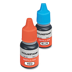 COSCO ACCU-STAMP Refill Ink, 0.35 oz, Blue/Red (032958)
