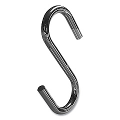 deflecto S Hooks, Metal, Silver, 50/Pack (20013)