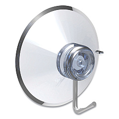 deflecto Suction Cup with Hook, Metal Silver Hook, 25/Pack (20011)