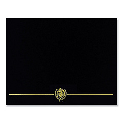Great Papers! Classic Crest Certificate Covers, 9.38 x 12, Black, 5/Pack (903117S)