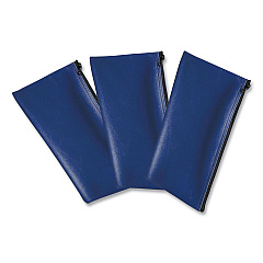 Honeywell Multipurpose Zipper Deposit Bags, Polyester, 11.3 x 6.3, Blue, 3/Pack (6503)
