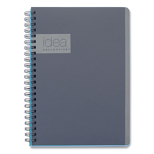 Oxford Idea Collective Professional Notebook, 1 Subject, Medium/College Rule, Gray Cover, 8 x 4.87, 80 Sheets (57010IC)