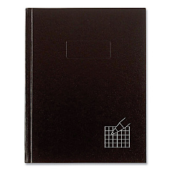 Blueline Professional Computation/Laboratory Notebook, Quadrille Rule, Black Cover, 9.25 x 7.25, 96 Sheets (A9Q)