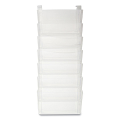 TRU RED Unbreakable Plastic Wall File, 7 Sections, Letter Size, 13" x 3.81" x 30.78", Clear (24380812)