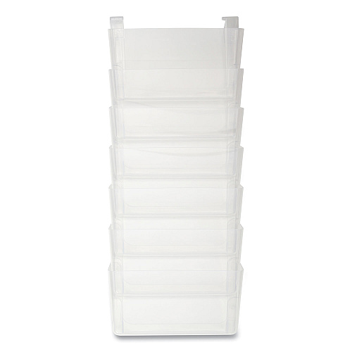 TRU RED Unbreakable Plastic Wall File, 7 Sections, Letter Size, 13" x 3.81" x 30.78", Clear (24380812)