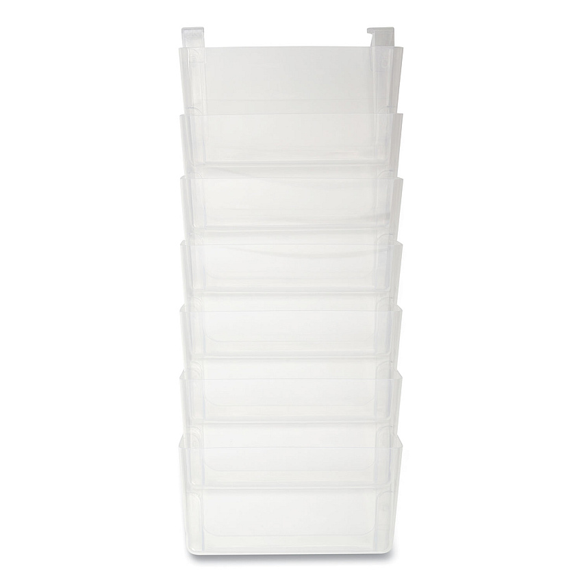 TRU RED Unbreakable Plastic Wall File, 7 Sections, Letter Size, 13" x 3.81" x 30.78", Clear (24380812)