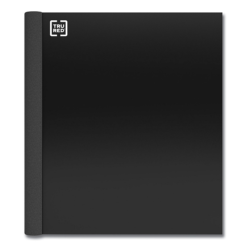 TRU RED Three-Subject Notebook, Twin-Wire, Medium/College Rule, Black Cover, (150) 11 x 8.5 Sheets (24423006)