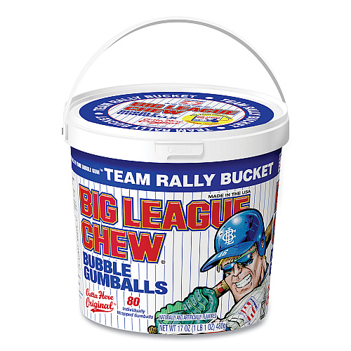 Big League Chew Bubble Gum Balls, Outta' Here Original, 80 Balls/Tub (FGM66056)