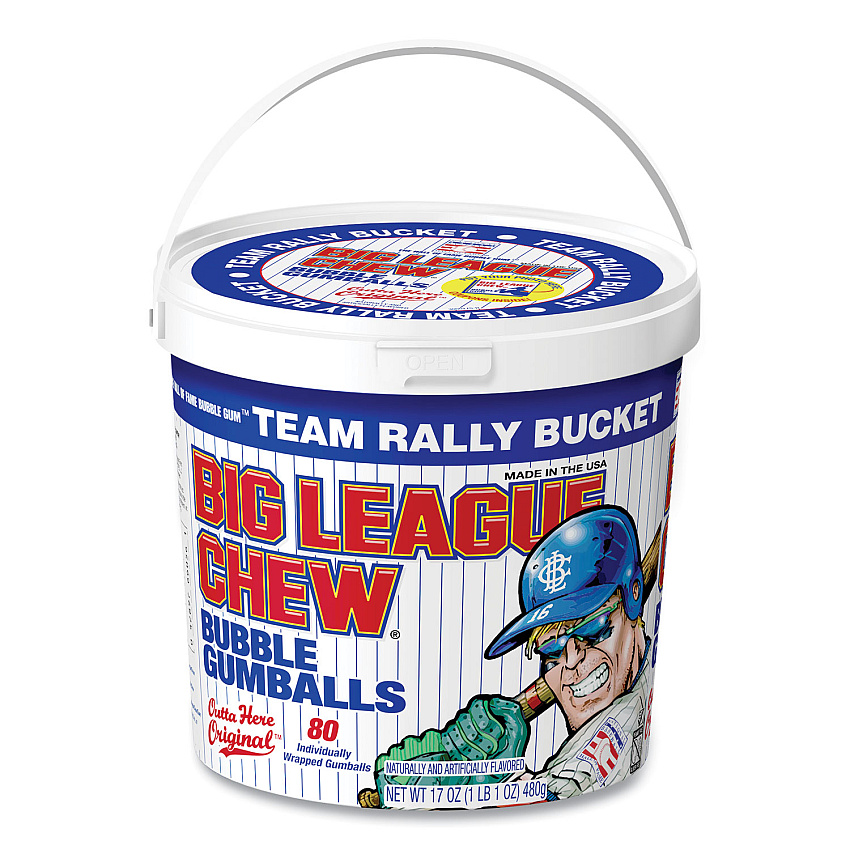 Big League Chew Bubble Gum Balls, Outta' Here Original, 80 Balls/Tub (FGM66056)