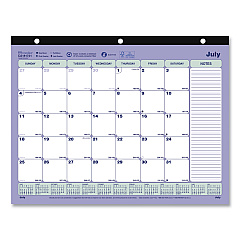 Brownline Academic 13-Month Desk Pad Calendar, 11 x 8.5, Black Binding, 13-Month (July to July): 2022 to 2023 (CA181721)