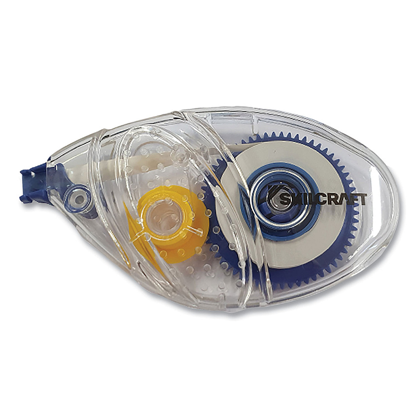 AbilityOne 7510016919220 SKILCRAFT Correction Tape Recycled Mini-Dispenser, Non-Refillable, 1/5" x 394", Clear