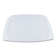 World Centric PLA Rectangular Deli Container Lids, 6.5 x 7.5 x 0.3, Clear, 600/Carton (RDLCS24)