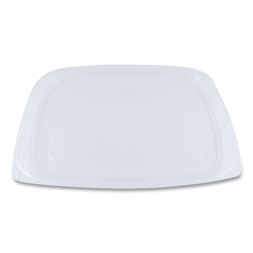 World Centric PLA Rectangular Deli Container Lids, 6.5 x 7.5 x 0.3, Clear, 600/Carton (RDLCS24)
