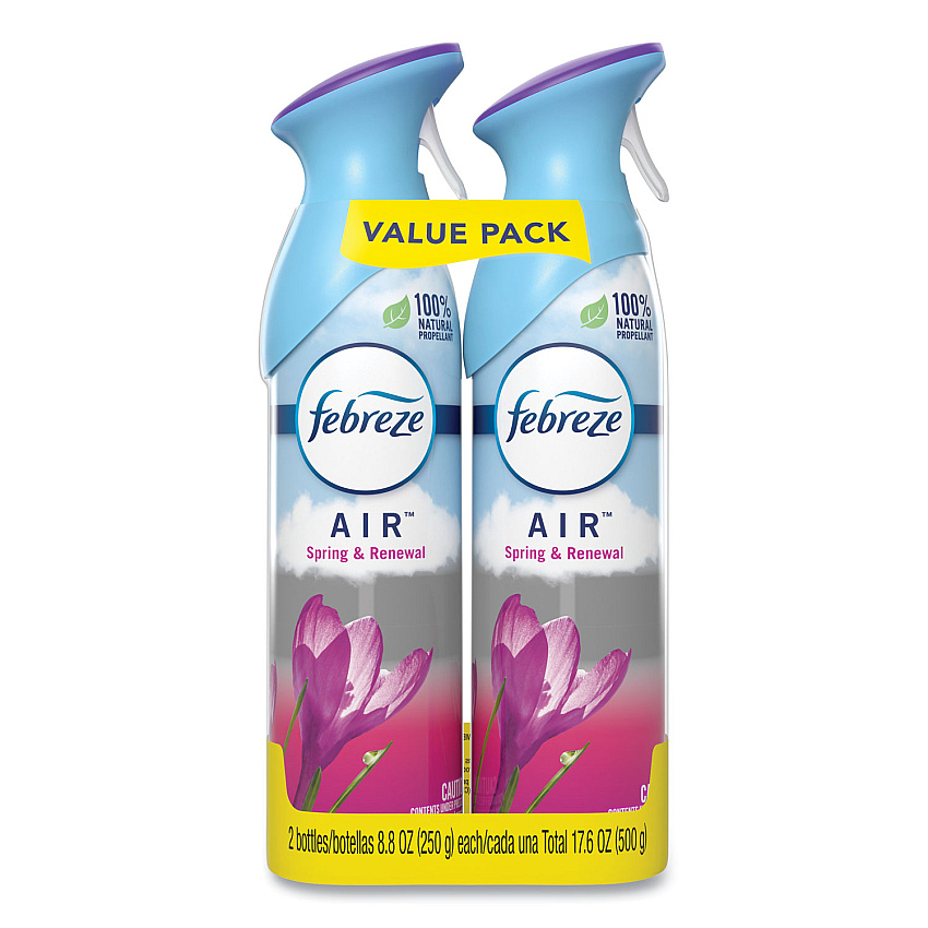 Febreze AIR, Spring and Renewal, 8.8 oz Aerosol Spray, 2/Pack, 6 Pack/Carton (97805)