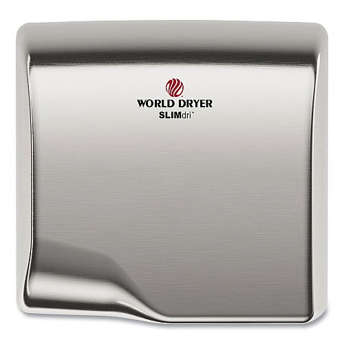 WORLD DRYER SLIMdri Hand Dryer, Brushed Stainless Steel (L973A)