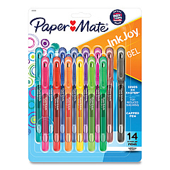 Paper Mate InkJoy Gel Pen, Stick, Medium 0.7 mm, Assorted Ink and Barrel Colors, 14/Pack (2023009)