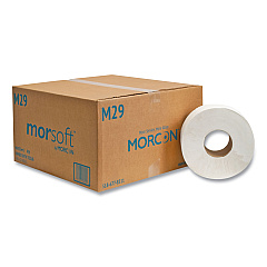 Morcon Tissue Jumbo Bath Tissue, Septic Safe, 2-Ply, White, 700 ft, 12 Rolls/Carton (29)
