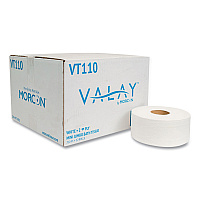 Morcon Tissue Valay Mini Jumbo Bath Tissue, Septic Safe, 2-Ply, White, 750 ft, 12 Rolls/Carton (VT110)
