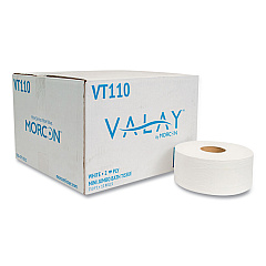 Morcon Tissue Valay Mini Jumbo Bath Tissue, Septic Safe, 2-Ply, White, 750 ft, 12 Rolls/Carton (VT110)