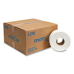 Morcon Tissue Jumbo Bath Tissue, Septic Safe, 2-Ply, White, 500 ft, 12/Carton (129X)