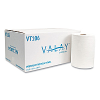 Morcon Tissue 10 Inch TAD Roll Towels, 1-Ply, 10" x 550 ft, White, 6 Rolls/Carton (VT106)