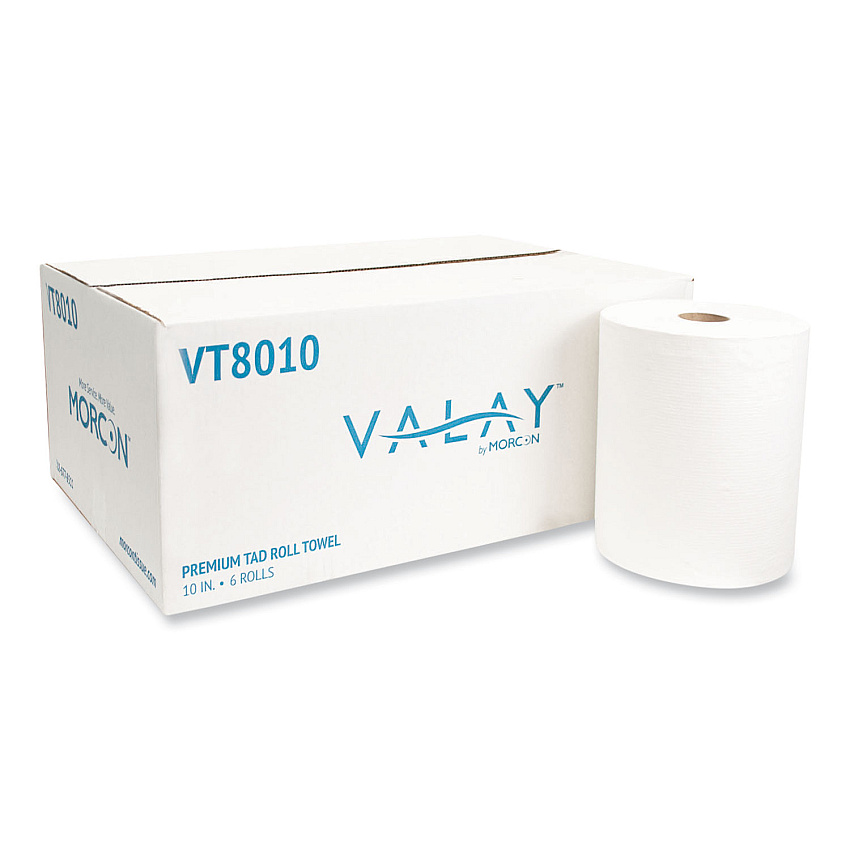 Morcon Tissue 10 Inch TAD Roll Towels, 10" x 700 ft, White, 6/Carton (VT8010)