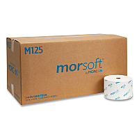 Morcon Tissue Small Core Bath Tissue, Septic Safe, 1-Ply, White, 2500 Sheets/Roll, 24 Rolls/Carton (M125)