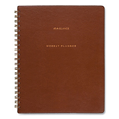 AT-A-GLANCE Signature Collection Academic Weekly/Monthly Planners, 11.5 x 8, Distressed Brown Cover, 13-Month (July-July): 2022-2023 (YP905A09)