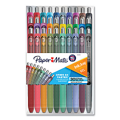 Paper Mate InkJoy Gel Pen, Retractable, Medium 0.7 mm, Assorted Ink and Barrel Colors, 30/Pack (2132015)