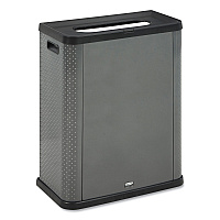 Rubbermaid Commercial Elevate Decorative Refuse Container, Landfill, 23 gal, 25.14 x 12.8 x 31.5, Pearl Dark Gray (2136963)