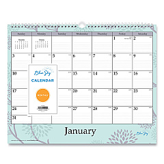 Blue Sky Rue Du Flore Wall Calendar, Rue du Flore Artwork, 12 x 15, White/Jade/Lavender Sheets, 12-Month (Jan to Dec): 2023 (101611)