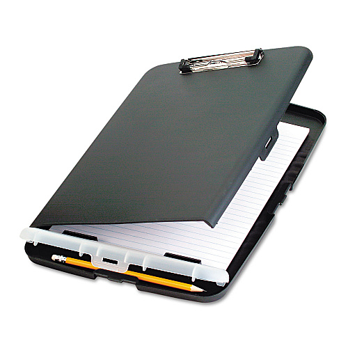 Officemate Low Profile Storage Clipboard, 0.5" Clip Capacity, Holds 8.5 x 11 Sheets, Charcoal (83308)