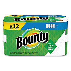 Bounty Select-a-Size Kitchen Roll Paper Towels, 2-Ply, 5.9 x 11, White, 74 Sheets/Single Plus Roll, 8 Rolls/Carton (65544)