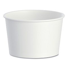 Dart Double Poly Paper Food Containers, 8 oz, 3.8" Diameter x 2.4"h, White, 50/Pack, 20 Packs/Carton (VS60802050)