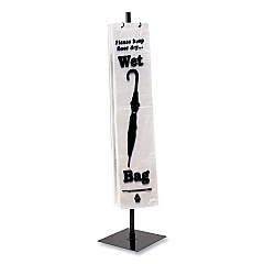 Tatco Wet Umbrella Bag Stand, Powder Coated Steel, 10w x 10d x 40h, Black (57019)