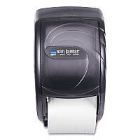 San Jamar Duett Standard Bath Tissue Dispenser, Oceans, 7 1/2 x 7 x 12 3/4, Black Pearl (R3590TBK)