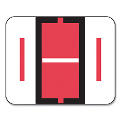Smead A-Z Color-Coded End Tab Filing Labels, I, 1 x 1.25, White, 500/Roll (67079)