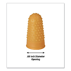 Cosco Fingertip Pads, Size 12, Large, Amber, 12/Pack (098130)